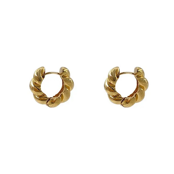 Creolen Twist verdreht Damen Ohrringe - Vipfashion797