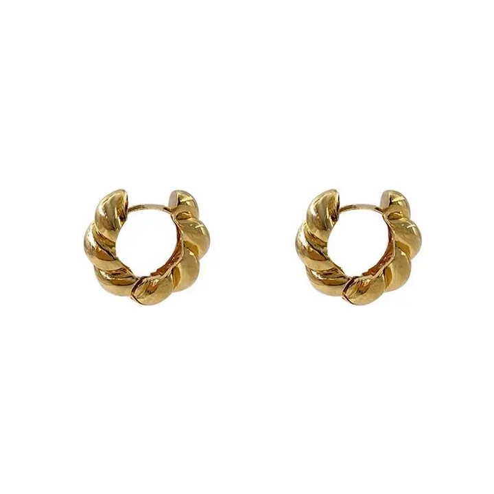 Creolen Twist verdreht Damen Ohrringe - Vipfashion797