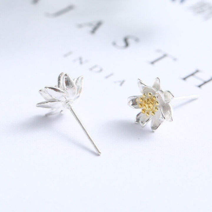Sonnenblume Ohrstecker Sterling Silber 925 Damen Kinder Ohrringe - Vipfashion797