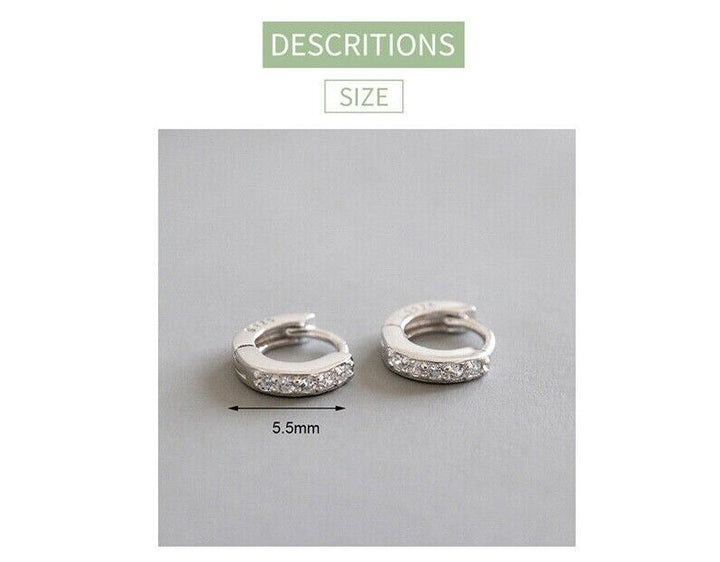 Kleine Creole 5,5mm Sterlingsilber 925 Damen Ohrringe Hochwertige Qualität - Vipfashion797