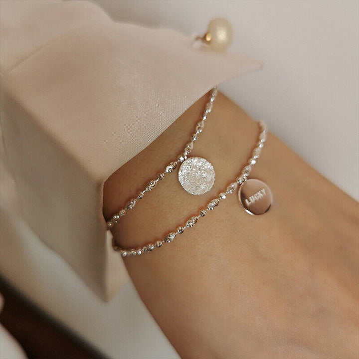 Armband Glücklich Sterlingsilber 925 Damen ein Armkette Lucky - Vipfashion797