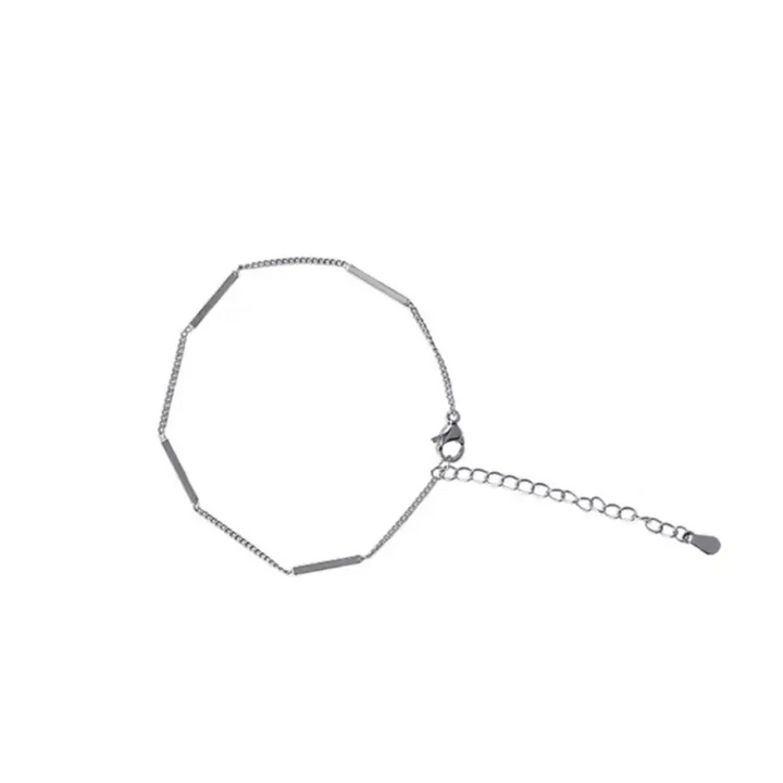 Doppelarmband Sterling Silber 925 Damen Zirkon Armkette 17,5 cm Armband - Vipfashion797