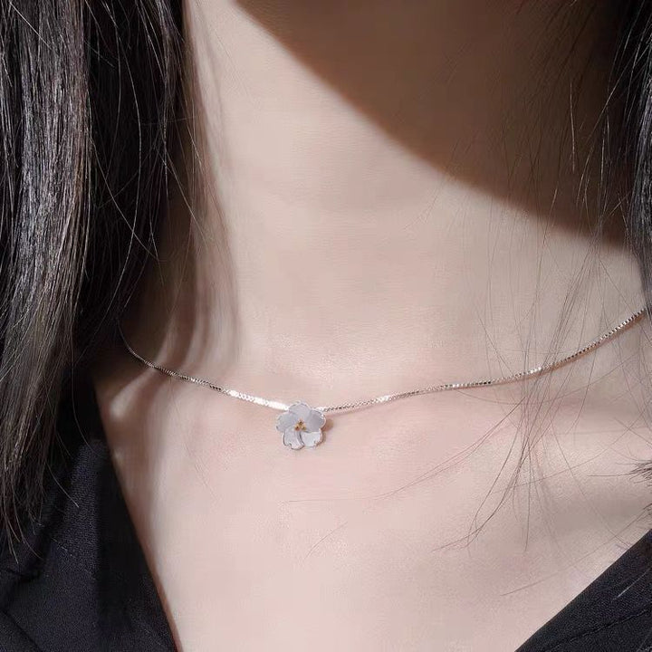 Halskette Blume Sterlingsilber 925 Kinder Damenkette - Vipfashion797
