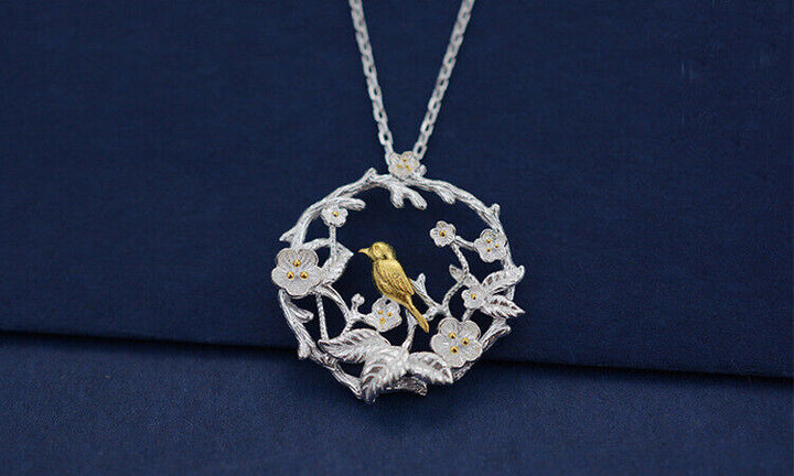 Halskette König der Vögel Silber 925 Damen Collier kette - Vipfashion797