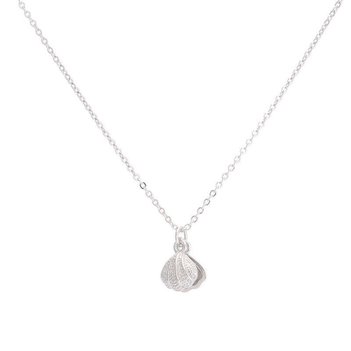 Kleine Ginkgo Halskette Sterlingsilber 925 Perle Damenkette - Vipfashion797
