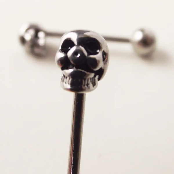 Zungenpiercing Piercing Zunge skull Edelstahl 316L