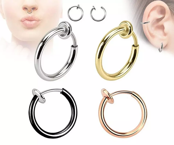 Fake Septum - Nasenring Ohren Piercing Nasenpiercing Ring Clip Ohne loch