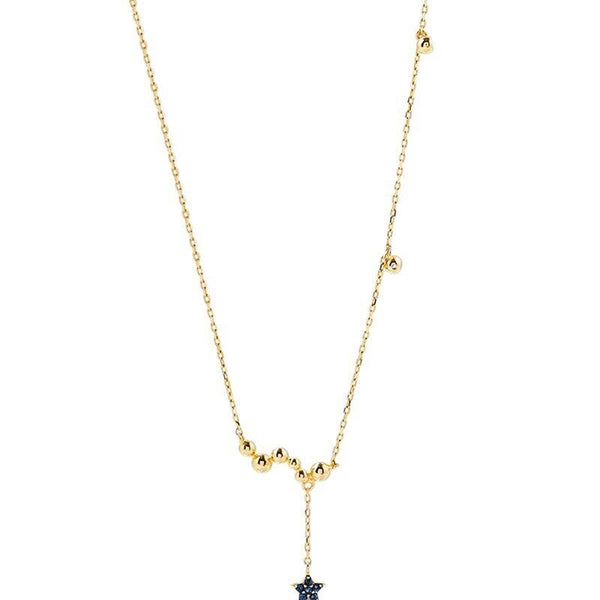 Halskette Stern Anhänger Zirkonia Sterling Silber 925 Damen kette
