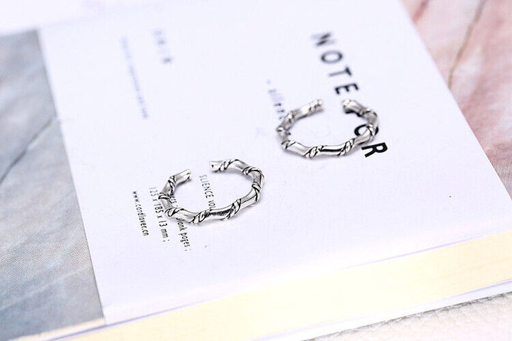 Damen Ring 49-54 Verstellbar Sterling Silber 925 Geschwärzt - Vipfashion797