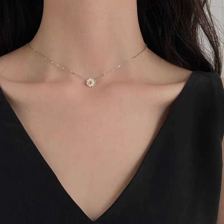 Halskette Sonnenblume Sterlingsilber 925 Damenkette - Vipfashion797