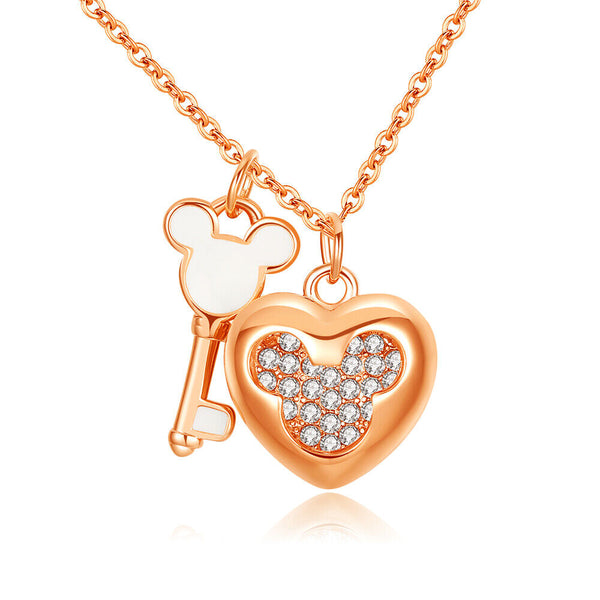 Micky Maus 18k Mickey Mouse Halskette Damen Kinder Kette