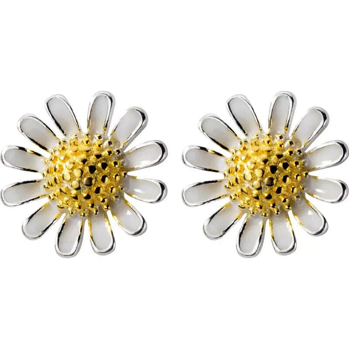 Sonnen blume Ohrstecker Silber 925 Damen Kinder Ohrringe Top - Vipfashion797