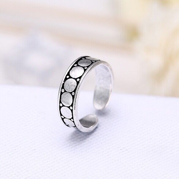 Damen Ring Runde Sterling Silber 925 / 44-56 offen