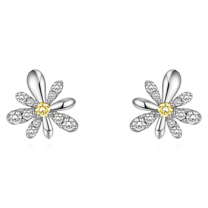 Ohrstecker Frühlingsblume echt Silber 925 Zirkonia Damen Kinder Ohrringe - Vipfashion797