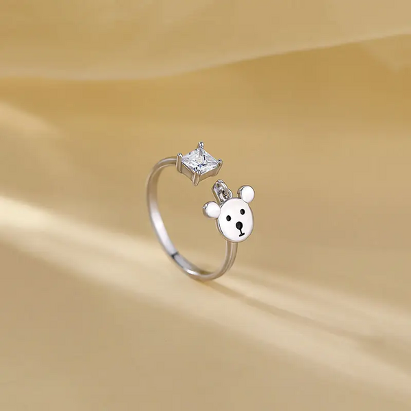 Damne Ring Bär Sterling Silber 925 Größenveränderbare