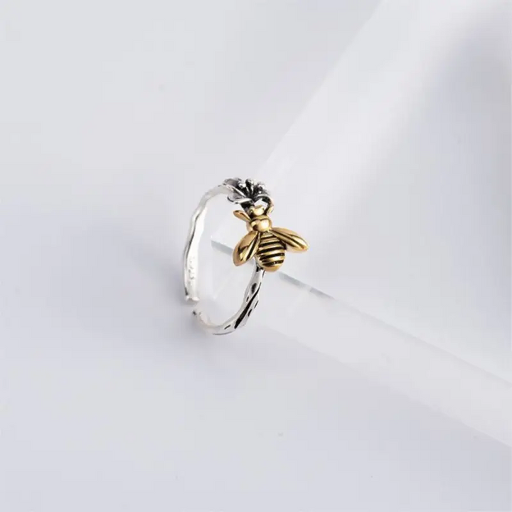 Ring Biene Sterling Silber 925 Damen Mädchen Größe Verstellbar - Vipfashion797