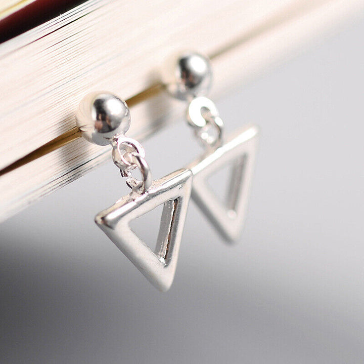 Ohrstecker Quadrat-Rund Sterling Silber 925 Damen Kinder Ohrringe - Vipfashion797