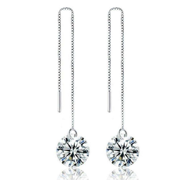Durchziehe Ohrringe Sterlingsilber 925 Damen Mädchen echt Schmuck
