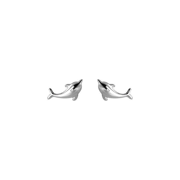 Mini Ohrringe Delfin Sterling Silber 925er Ohrstecker