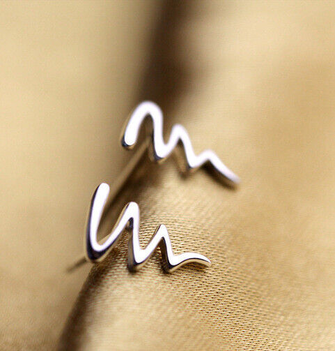Ohrstecker Schlange Sterling Silber 925 glatt Damen Ohrringe - Vipfashion797