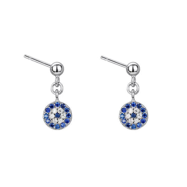 Ohrstecker Schutz Evil Eye Auge 925 Silber mit Zirkonia Damen Ohrringe