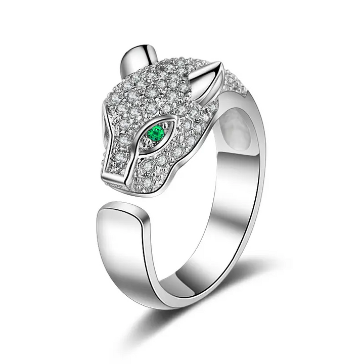 Wolf Damen Ring mit Zirkonia Hoch-Fertige Qualität Größe verstellbar - Vipfashion797