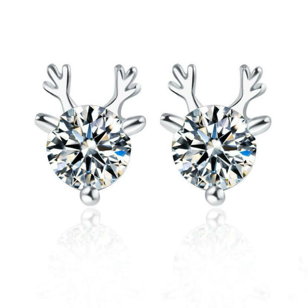 Damen Ohrstecker Sterlingsilber 925 Zirkonia Weihnachten Damen Ohrringe
