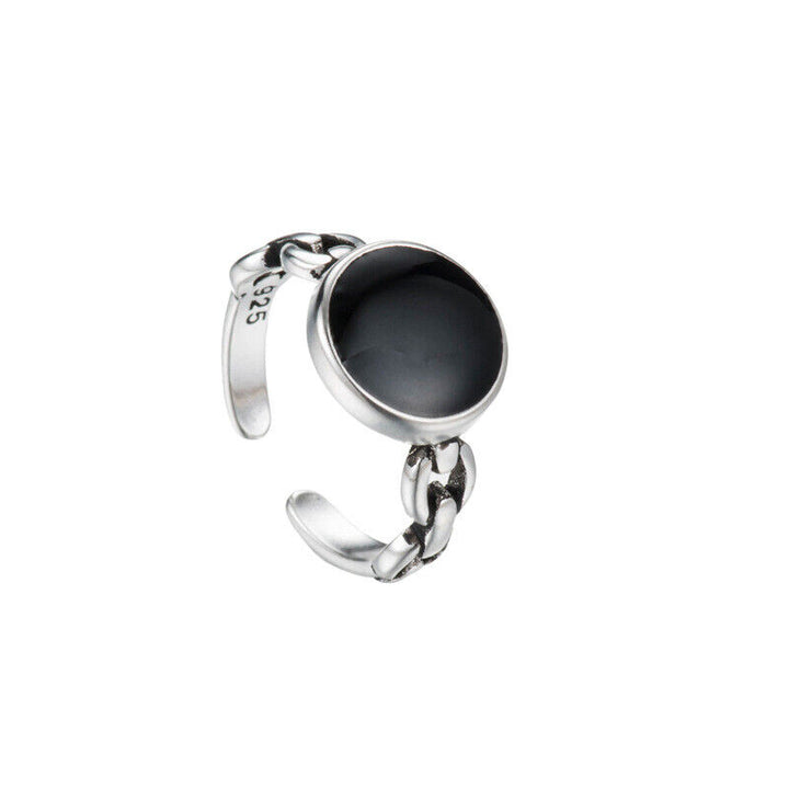 Damen Ring Sterling Silber 925 Geschwärzt verstellbar  48-53 - Vipfashion797