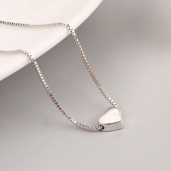 Herz Halskette 925 Silber Damen ich liebe dich Geschenk bis 46cm