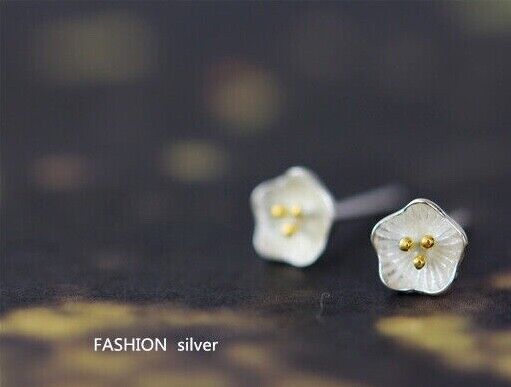 Ohrstecker Blume Silber 925 Damen Mädchen Kinder Ohrringe 7,5 mm - Vipfashion797
