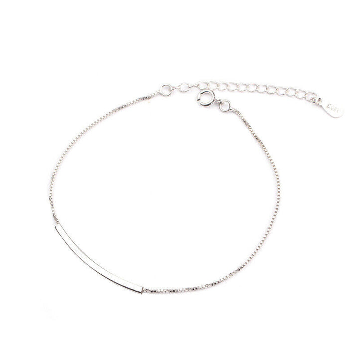 Armband Sterling Silber 925 Glatt Damen Armkette - Vipfashion797