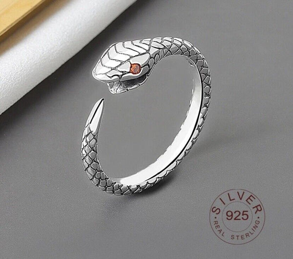 Damen Ring Schlange Sterling Silber 925 Damenring Größe 62-65