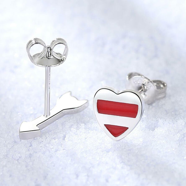 Ohrringe, Silber, 925er, Ohrstecker, Herz, Liebe, Mädchen Kinder Geschenk