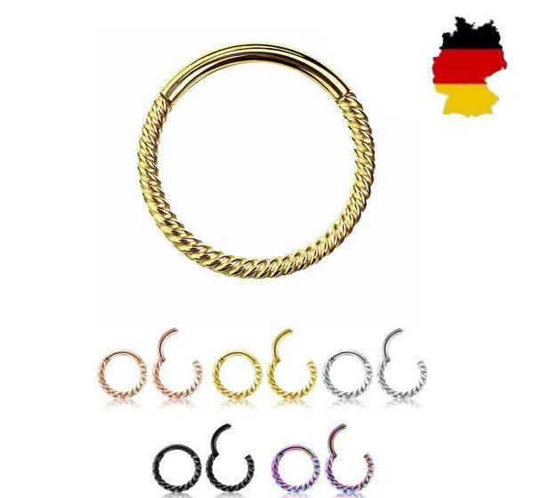 Nasenring Knorpel Stecker Faux Damen Herren Piercing 8-10 mm auswählen