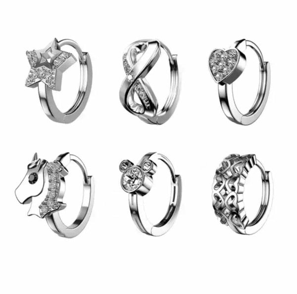 Ohrringe Creolen Paar Silber Ohrstecker Damenschmuck