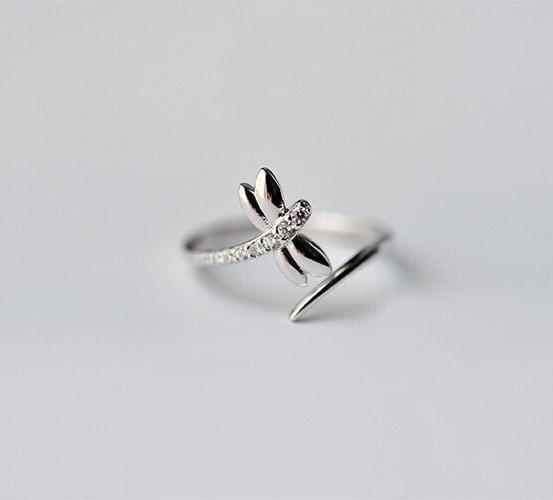 Damen Ring Silber s925, Niedliches Tier, Hochglanzpoliert 51-55 verstellbar