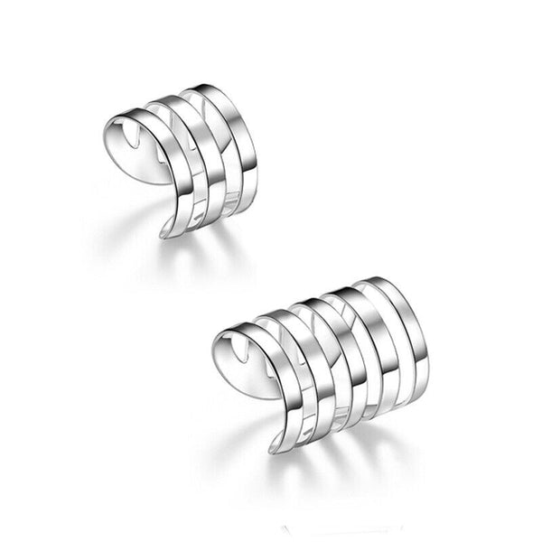 Ohrklemme Silber 925 Damen Mädchen 2 Stück Ohrringe