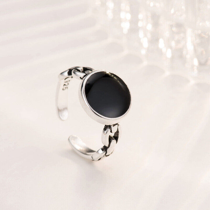 Damen Ring Sterling Silber 925 Geschwärzt verstellbar  48-53 - Vipfashion797