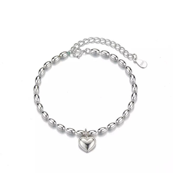 Herz Armkette Sterlingsilber 925 Damen Armband 20,5 cm