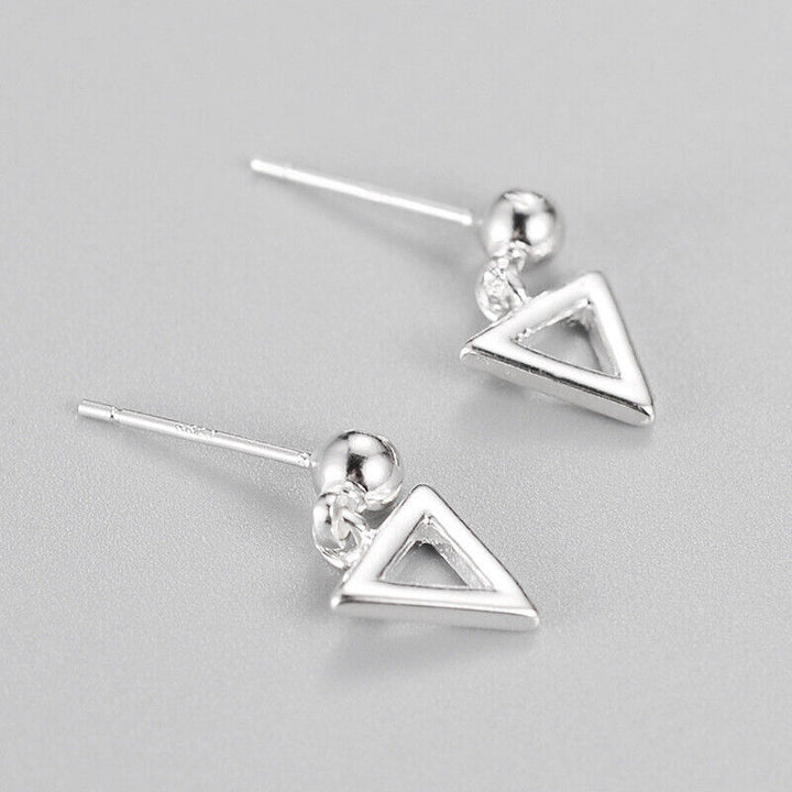 Ohrstecker Quadrat-Rund Sterling Silber 925 Damen Kinder Ohrringe - Vipfashion797