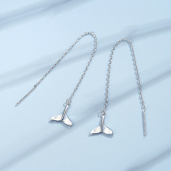 Durchzieher schmuck Sterling Silber 925 Damen Ohrringe