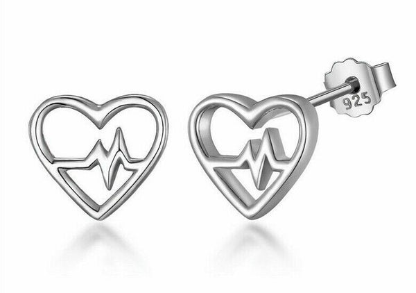 Kleine Ohrstecker Herz 100% Sterling Silber 925 Damen Mädchen Kinder Ohrringe *