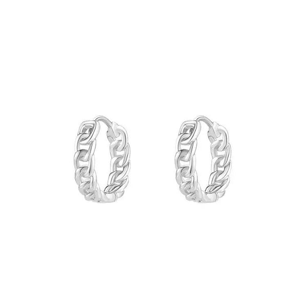 Creole Kette Sterling Silber 925 Damen Ohrringe Kreolen