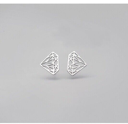 Diamant Ohrstecker Sterling Silber 925 Damen Ohrringe 8mm - Vipfashion797