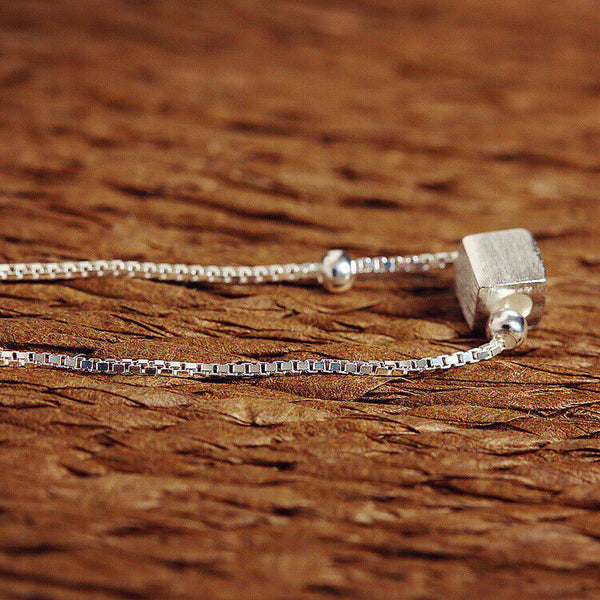 Armkette Quadrat Sterling Silber 925 Fußkette