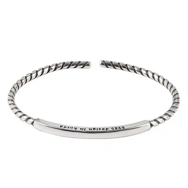 Armreif rund Sterlingsilber Glatt Damen Mädchen Armband