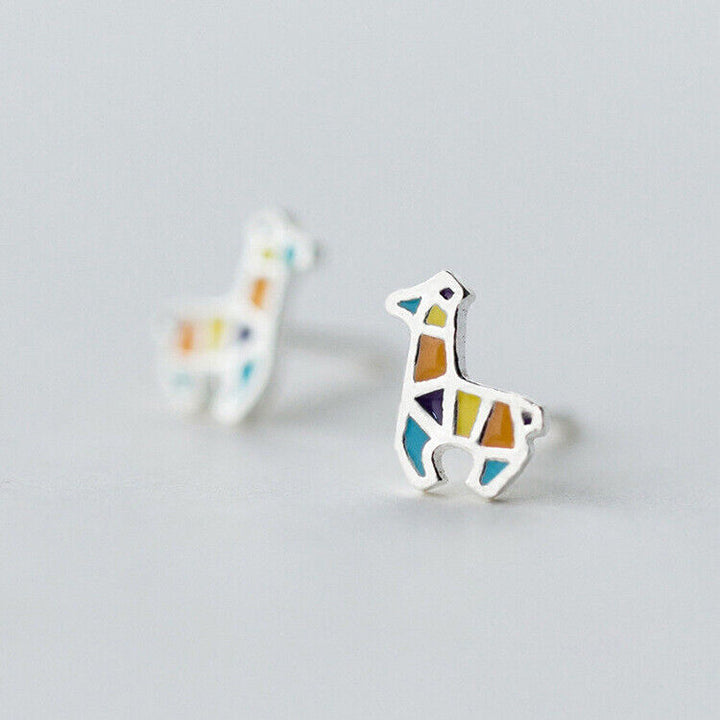 Ohrstecker Giraffe Sterling Silber 925 Damen kinder Ohrringe - Vipfashion797