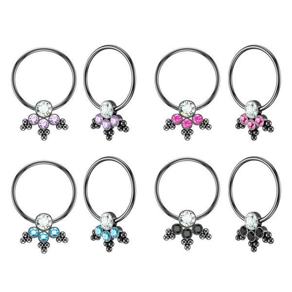 Brustwarzenpiercing - Sexy Nippelpiercing Piercing Rund mit Zirkonia
