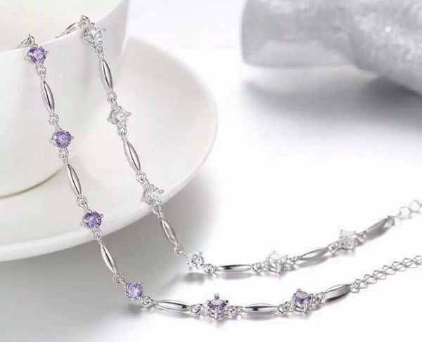 Damen Armband Sterlingsilber 925 mit Zirkonia Damen Armkette